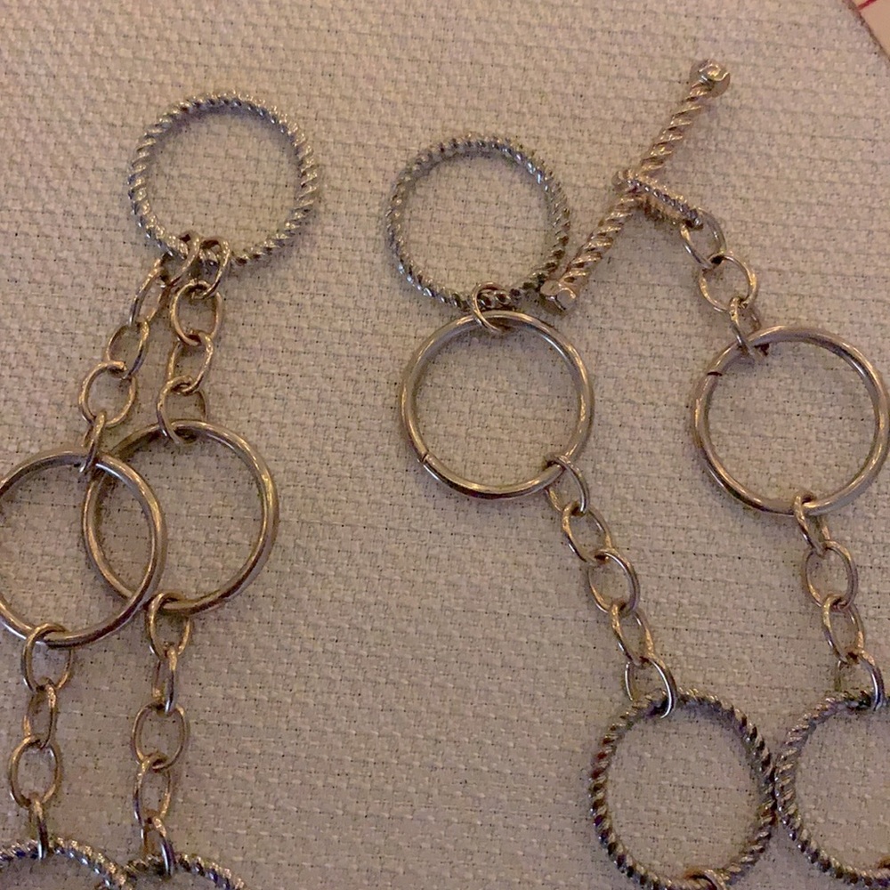 Silver and Gold Circle Necklace